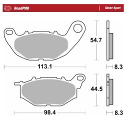 Τακάκι φρένων RoadPro Sinter Sport εμπρός MOTO-MASTER 412505 Τακάκι φρένων RoadPro Sinter Sport εμπρός MOTO-MASTER 412505