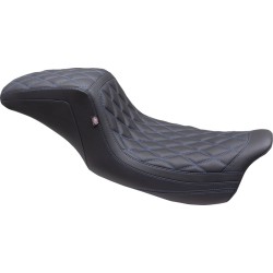 Κάθισμα squareback 2up dbl diamond sky blue thread MUSTANG SEATS 75299SB Κάθισμα squareback 2up dbl diamond sky blue thread MUSTANG SEATS 75299SB
