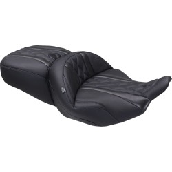 Κάθισμα super touring DLX one piece sky blue thread thread MUSTANG SEATS 89411SB