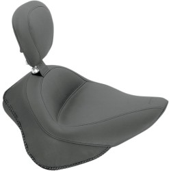 Σέλα solo wide touring vintage smooth με πλάτη MUSTANG SEATS 79742