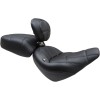 Σέλα solo tour με πλάτη trapezoid stitch μαύρη MUSTANG SEATS 79494