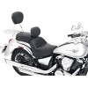 Διμερής σέλα wide touring 2-up vintage smooth με πλάτη οδηγού MUSTANG SEATS 79417