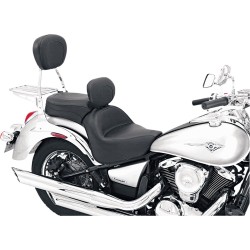 Διμερής σέλα wide touring 2-up vintage smooth με πλάτη οδηγού MUSTANG SEATS 79417