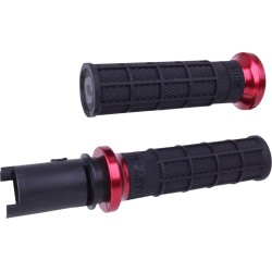 Hart-Luck signature V-Twin lock-on χειρολαβές - CVO - μαύρο/κόκκινο ODI V31HTC-BB-R