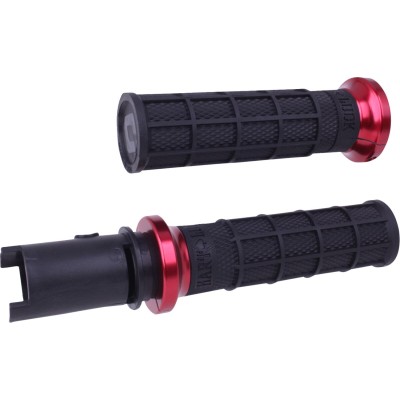 Hart-Luck signature V-Twin lock-on χειρολαβές - CVO - μαύρο/κόκκινο ODI V31HTC-BB-R
