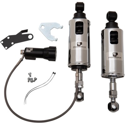Αμορτισέρ PROGRESSIVE SUSPENSION 422 σειράς heavy duty με απομακρυσμένη ρύθμιση προφόρτισης χρώμιο PROGRESSIVE SUSPENSION 422-4101C