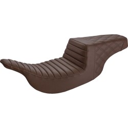 Σκαλοπάτι Σέλα - Tuck and Roll/ραφή πλέγματος - καφέ SADDLEMEN 897-07-176BR