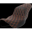 Σέλα τύπου Step-Up - Lattice Stitch - πορτοκαλί ραφή - εκτεταμένη εμβέλεια SADDLEMEN 808-07E-17503 thumb