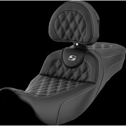 Σέλα ROADSOFA LS EXT RCH με ασημένιες ραφές SADDLEMEN 808-07B-184B5
