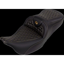 Κάθισμα RoadSofa - Honeycomb - χρυσή ραφή - χωρίς πλάτη SADDLEMEN 808-07B-18907