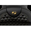 Κάθισμα RoadSofa - Honeycomb - χρυσή ραφή - χωρίς πλάτη SADDLEMEN 808-07B-18907 thumb