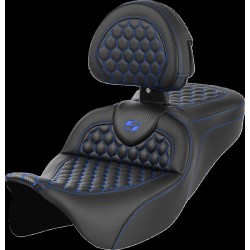 Κάθισμα RoadSofa - Honeycomb - μπλε ραφή - με πλάτη SADDLEMEN 808-07B-189B1