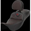Σέλα RoadSofa - Honeycomb - κόκκινη ραφή - με πλάτη SADDLEMEN 808-07B-190B4