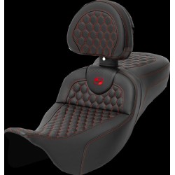 Σέλα RoadSofa - Honeycomb - κόκκινη ραφή - με πλάτη SADDLEMEN 808-07B-190B4