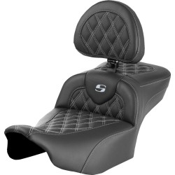 Σέλα RoadSofa - με πλάτη - lattice stitch - silver stitch - extended SADDLEMEN 823-07-184B5 Σέλα RoadSofa - με πλάτη - lattice stitch - silver stitch - extended SADDLEMEN 823-07-184B5