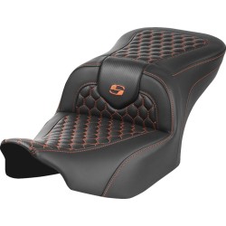 Κάθισμα RoadSofa - χωρίς πλάτη - Honeycomb - πορτοκαλί ραφή SADDLEMEN 823-07-18903