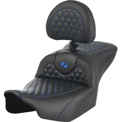 Σέλα RoadSofa - με πλάτη - Honeycomb - μπλε ραφή SADDLEMEN 823-07-189B1 Σέλα RoadSofa - με πλάτη - Honeycomb - μπλε ραφή SADDLEMEN 823-07-189B1