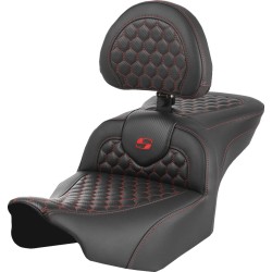 Σέλα RoadSofa - με πλάτη - Honeycomb - κόκκινη ραφή SADDLEMEN 823-07-189B4 Σέλα RoadSofa - με πλάτη - Honeycomb - κόκκινη ραφή SADDLEMEN 823-07-189B4