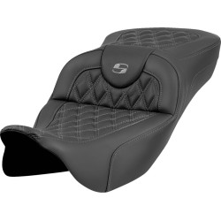 Σέλα Roadsofa - lattice stitch - γκρι ραφή - extended reach - χωρίς πλάτη SADDLEMEN 808-07B-18402