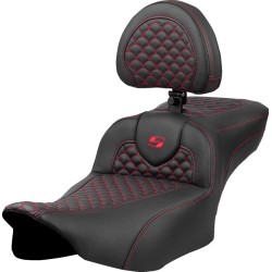 Σέλα roadsofa dragon red stitch με επέκταση για τον οδηγό SADDLEMEN 823-07-209B4