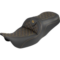 Σέλα RoadSofa Tri Gripper - στάνταρ εύρος - χρυσή ραφή - χωρίς πλάτη SADDLEMEN 808-07B-21007 Σέλα RoadSofa Tri Gripper - στάνταρ εύρος - χρυσή ραφή - χωρίς πλάτη SADDLEMEN 808-07B-21007