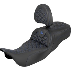 Κάθισμα RoadSofa Tri Gripper - στάνταρ εμβέλεια - μπλε ραφή - με υποστήριξη πλάτης SADDLEMEN 808-07B-211B1