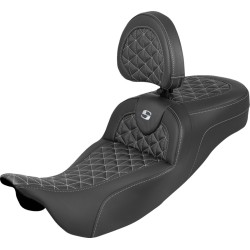 Κάθισμα RoadSofa Tri Gripper - τυπική εμβέλεια - ασημί ραφή - με πλάτη SADDLEMEN 808-07B-211B5 Κάθισμα RoadSofa Tri Gripper - τυπική εμβέλεια - ασημί ραφή - με πλάτη SADDLEMEN 808-07B-211B5