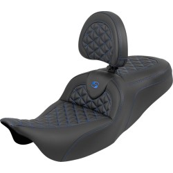 Σέλα RoadSofa Tri Gripper - στάνταρ εύρος - μπλε ραφή - χωρίς πλάτη SADDLEMEN 808-07B-210B1 Σέλα RoadSofa Tri Gripper - στάνταρ εύρος - μπλε ραφή - χωρίς πλάτη SADDLEMEN 808-07B-210B1