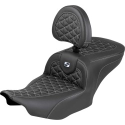 Σέλα Roadsofa - με πλάτη - ασημί ραφή SADDLEMEN 823-07-210B5 Σέλα Roadsofa - με πλάτη - ασημί ραφή SADDLEMEN 823-07-210B5