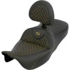 Κάθισμα Roadsofa - Dragon Scale Stitch - χρυσή ραφή - με πλάτη SADDLEMEN 808-07B-208B7