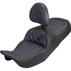Κάθισμα ROADSOFA CF LS SR DB με μπλε ραφή SADDLEMEN 808-07B-206B1