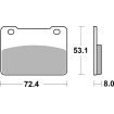 Κεραμικά τακάκια φρένων για δρόμο SBS 893HF thumb