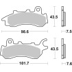 Κεραμικό τακάκι φρένων street SBS 958HF thumb
