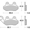 Τακάκι φρένων ceramic street SBS 708HF Τακάκι φρένων ceramic street SBS 708HF thumb