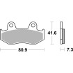 Τακάκι φρένου carbon hi-tech street SBS 104CT thumb