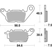 Τακάκι φρένων carbon hi-tech street SBS 226CT Τακάκι φρένων carbon hi-tech street SBS 226CT thumb