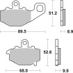 Τακάκι φρένων ceramic street SBS 687HF thumb