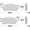 Τακάκια φρένων ceramic hi-tech SBS 671HF Τακάκια φρένων ceramic hi-tech SBS 671HF thumb