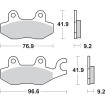 Τακάκια φρένων ceramic hi-tech SBS 688HF Τακάκια φρένων ceramic hi-tech SBS 688HF thumb