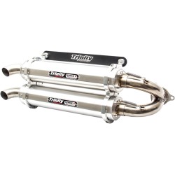 Διπλό σύστημα εξάτμισης slip-on brushed TRINITY RACING TR-4152S Διπλό σύστημα εξάτμισης slip-on brushed TRINITY RACING TR-4152S