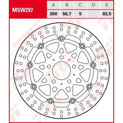 Δίσκος φρένων κυκλικός πλωτός TRW MSW297