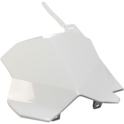 Μπροστινή πινακίδα αριθμού KAWASAKI KXF250/450 λευκή UFO PLAST KA04738#047 Μπροστινή πινακίδα αριθμού KAWASAKI KXF250/450 λευκή UFO PLAST KA04738#047