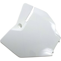 Μπροστινή πινακίδα αριθμού KTM λευκή UFO PLAST KT04087#047 Μπροστινή πινακίδα αριθμού KTM λευκή UFO PLAST KT04087#047