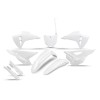 Σετ πλήρους επένδυσης CRF250 22-24/450 21-24 restyle 025 WH UFO PLAST HOKIT128F@041