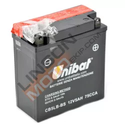 Μπαταρία μοτοσυκλέτας Unibat 5 Ah, 12 V - CB5LB-BS