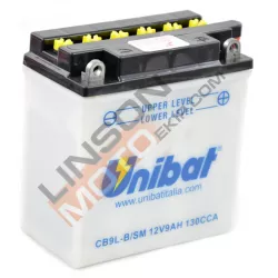 Μπαταρία μοτοσυκλέτας Unibat 9 Ah, 12 V - CB9L-B