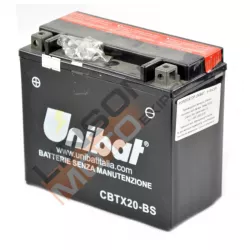 Μπαταρία μοτοσυκλέτας Unibat 18 Ah, 12 V - CBTX20-BS