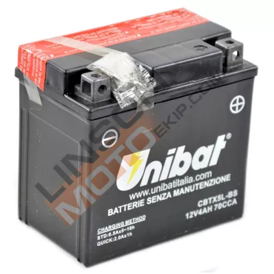 Μπαταρία μοτοσυκλέτας Unibat 4 Ah, 12 V - CBTX5L-BS