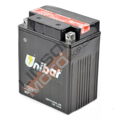 Μπαταρία μοτοσυκλέτας Unibat 12 Ah, 12 V - CBTX14AH-BS