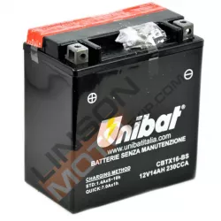 Μπαταρία μοτοσυκλέτας Unibat 14 Ah, 12 V - CBTX16-BS